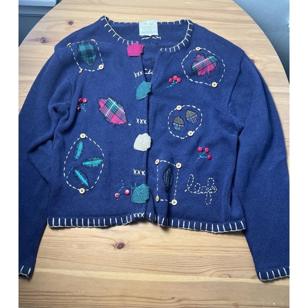 Susan Bristol Fall Autumn Cardigan Sweater Women's Size  Medium